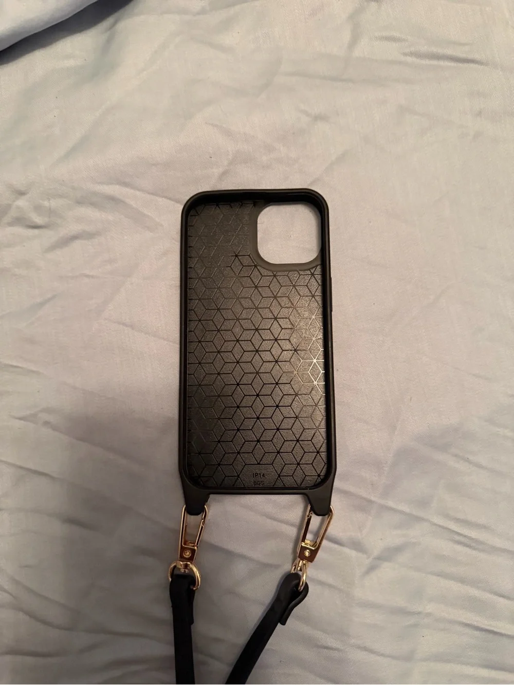 THE OLIVIA BLACK | ULTRA-DURABLE GENUINE SMOOTH LEATHER IPHONE 14CASE CROSSBODY